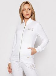 EA7 Emporio Armani Bluza 8NTM43 TJ9RZ 1100 Biały Regular Fit. Białe bluzy EA7 Emporio Armani, xs, bez wzorów, z syntetyku, bez kaptura. Za 539.00 zł.