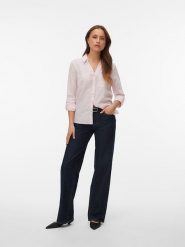 Vero Moda Koszula w kolorze jasnoróżowym rozmiar: M. Różowe koszule Vero Moda, m, bez wzorów, z bawełny, bez kołnierzyka, bez ramiączek. Za 104.99 zł.