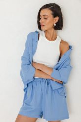 SPODENKI MEL NIEBIESKIE S - Flawless. Niebieskie szorty Flawless, bez wzorów, z gumy, eleganckie. Za 249.00 zł.