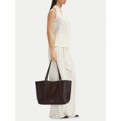 Torebka GINO ROSSI. Brązowe shopper bag Gino Rossi, bez wzorów, bez dodatków. Za 279.99 zł.