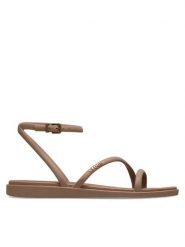 Crocs Sandały Miami Ankle Strap Sandal 212256 Brązowy. Brązowe sandały Crocs, bez wzorów, z tworzywa sztucznego, bez obcasa, na płaskiej podeszwie, bez zapięcia. Za 179.99 zł.