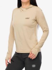 Bluza termoaktywna damska Turbat Hike Lite LS Hood Thermo T-Shirt. Brązowe bluzy TURBAT, m, bez wzorów, z elastanu, bez kaptura, trekkingowe. Za 164.99 zł.