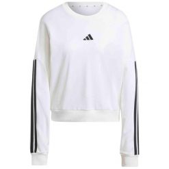 Bluza damska Adidas W 3S FT SWT JD5285 biała, długi rękaw. Białe bluzy bez kaptura adidas, s, bez wzorów, bez kaptura, na fitness i siłownię. Za 218.50 zł.