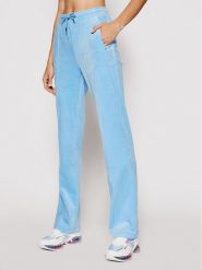 Juicy Couture Spodnie dresowe Tina JCAPW045 Błękitny Regular Fit. Niebieskie spodnie dresowe Juicy Couture, bez wzorów, z dresówki. Za 169.99 zł.