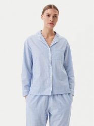 Hunkemöller Koszulka piżamowa 301491 Błękitny Regular Fit. Niebieskie koszule nocne Hunkemöller, xl, bez wzorów, z bawełny, bez ramiączek. Za 99.99 zł.