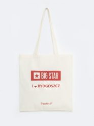 Torba bawełniana unisex Bydgoszcz 102. Białe torby podróżne BIG STAR, z aplikacjami, z bawełny, na ramię, z nadrukiem. Za 4.99 zł.