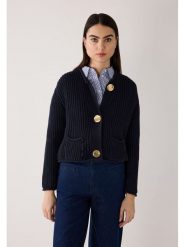 More & More Kardigan w kolorze granatowym rozmiar: 44. Niebieskie swetry More & More, bez wzorów, ze splotem, bez ramiączek. Za 188.40 zł.