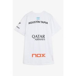 Nox Sponsors At10 T-shirt. Białe t-shirty NOX, bez wzorów, sportowe, bez kołnierzyka, bez ramiączek. W wyprzedaży za 215.50 zł.