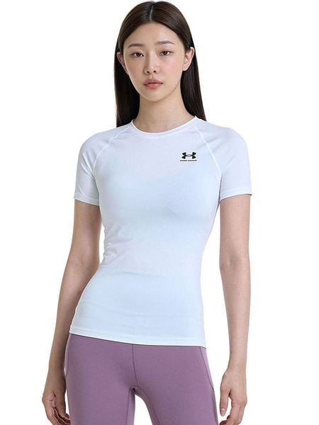 Under Armour Koszulka sportowa "Authentics" w kolorze białym rozmiar: S. Białe t-shirty sportowe Under Armour, s, bez wzorów, z materiału, bez ramiączek, outdoorowe. Za 105.14 zł.