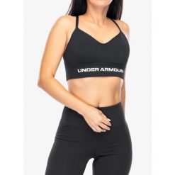 Biustonosz sportowy Under Armour UA Vanish Seamless Low Bra. Czarne biustonosze sportowe Under Armour, bez wzorów, na fitness i siłownię. Za 151.99 zł.