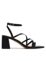 Aldo Sandały Esther 14039516 Czarny. Czarne sandały Aldo, bez wzorów, ze skóry, bez obcasa, na słupku, bez zapięcia. Za 359.99 zł.