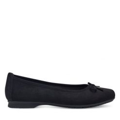 Baleriny Jana. Czarne baleriny JANA, bez wzorów, bez obcasa, bez zapięcia. Za 179.99 zł.