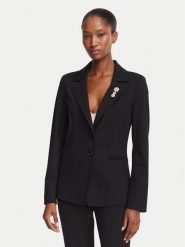 Marella Marynarka Gommoso 2623916034 Czarny Slim Fit. Czarne marynarki i żakiety Marella, bez wzorów, z syntetyku, bez ramiączek. Za 1,354.00 zł.