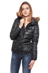 DAMSKA KURTKA ZIMOWA LEE PUFFER JACKET BLACK L56TWS01. Czarne kurtki Lee, na zimę, l, bez wzorów, bez kaptura. Za 189.99 zł.