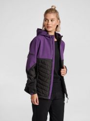 Kurtka damska Hummel North Hybrid. Fioletowe kurtki przejściowe sportowe Hummel, na jesień, xl, bez wzorów, z polaru, z kapturem, outdoorowe. Za 462.60 zł.