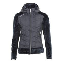 Kurtka polarowa z pikowanymi wstawkami damska Peak Mountain Arlow. Niebieskie kurtki Peak Mountain, s, bez wzorów, z elastanu, bez kaptura. Za 383.00 zł.