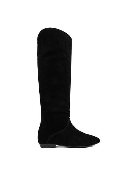 Badura Kozaki EO-CELIA-60504-25 Czarny. Czarne kozaki Badura, bez wzorów, ze skóry, bez obcasa, na płaskiej podeszwie, bez zapięcia. Za 579.99 zł.