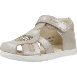 Sandały GEOX B SANDAL MACCHIA Złoty. Żółte sandały Geox, bez wzorów, ze skóry, bez obcasa, bez zapięcia. Za 234.99 zł.