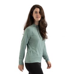 Bluza Z Kapturem Damska Hattie Active. Niebieskie bluzy Trespass, bez wzorów, z dzianiny, z kapturem, na fitness i siłownię. Za 142.99 zł.