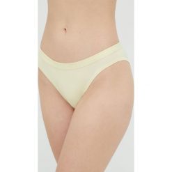 Calvin Klein Underwear figi kolor żółty. Żółte figi Calvin Klein Underwear, bez wzorów, z lycry. W wyprzedaży za 57.99 zł.