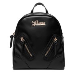 Plecak Guess. Czarne plecaki Guess, z aplikacjami, bez dodatków. Za 329.99 zł.