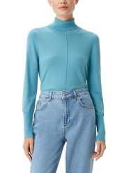 S.Oliver Golf w kolorze błękitnym rozmiar: 38. Niebieskie swetry S.Oliver, s, bez wzorów, ze splotem, bez ramiączek. Za 130.99 zł.