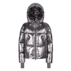 Damska kurtka z kapturem Geox Spherica B. Szare kurtki Converse, na zimę, bez wzorów, z puchu, eleganckie, z kapturem. Za 1,263.00 zł.