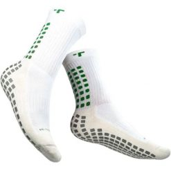 Skarpetki antypoślizgowe TRUsox Mid-Calf Cushion3.0. Białe skarpetki Macron, w ażurowe wzory, z materiału. Za 195.00 zł.