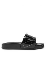 Tory Burch Klapki 158656 Czarny. Czarne klapki Tory Burch, bez wzorów, ze skóry, bez obcasa, bez zapięcia. Za 499.99 zł.