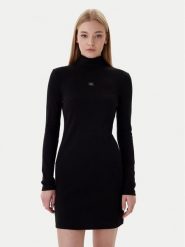 Calvin Klein Jeans Sukienka codzienna LV047E204G Czarny Slim Fit. Czarne sukienki Calvin Klein Jeans, na co dzień, s, bez wzorów, z bawełny, bez kołnierzyka, bez ramiączek, proste. Za 449.99 zł.