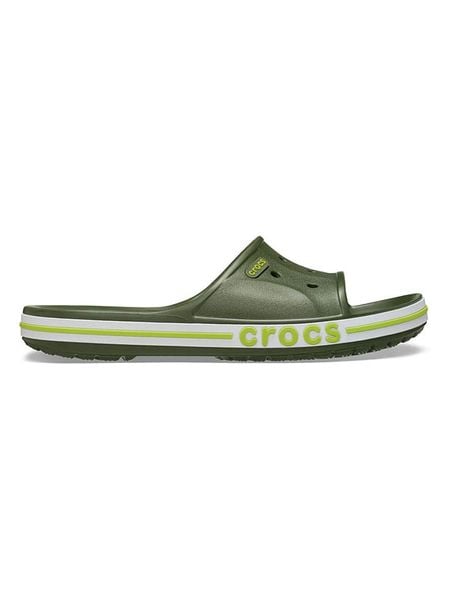 Crocs Klapki "Bayaband" w kolorze khaki rozmiar: 43/44. Brązowe klapki Crocs, bez wzorów, klasyczne, z otwartym noskiem, bez obcasa, bez zapięcia. Za 100.52 zł.