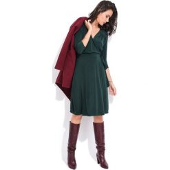 FILLE DU COUTURIER sukienka damska Estelle 36 zielony. Zielone sukienki Fille Du Couturier, bez wzorów, bez kołnierzyka, bez ramiączek. W wyprzedaży za 168.00 zł.