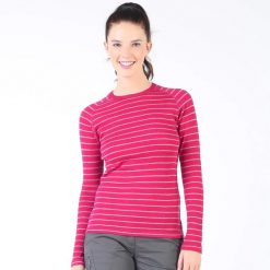 Bluza termoaktywna damska z długim rękawem Skadi - 100% Wełna Merino. Czerwone bielizna termoaktywna damska WOOLONA, s, bez wzorów, z wełny, bez kaptura, trekkingowe. W wyprzedaży za 315.00 zł.