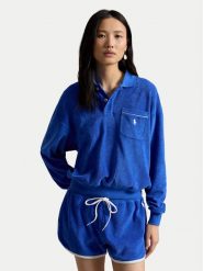 Polo Ralph Lauren Bluza 211A12737001 Niebieski Relaxed Fit. Niebieskie bluzy Polo Ralph Lauren, xs, bez wzorów, z bawełny, bez ramiączek, bez kaptura. Za 859.99 zł.