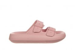 Klapki Laura Vita Nuon 08 Rose 202004, Różowy, Tworzywo - 37-38. Czerwone klapki LAURA VITA, bez wzorów, z materiału, eleganckie, bez obcasa, bez zapięcia. W wyprzedaży za 89.10 zł.