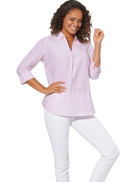 WITT WEIDEN Bluzka w kolorze biało-jasnoróżowym rozmiar: 46. Białe bluzki WITT WEIDEN, bez wzorów, z bawełny, bez kołnierzyka, bez ramiączek. Za 43.78 zł.