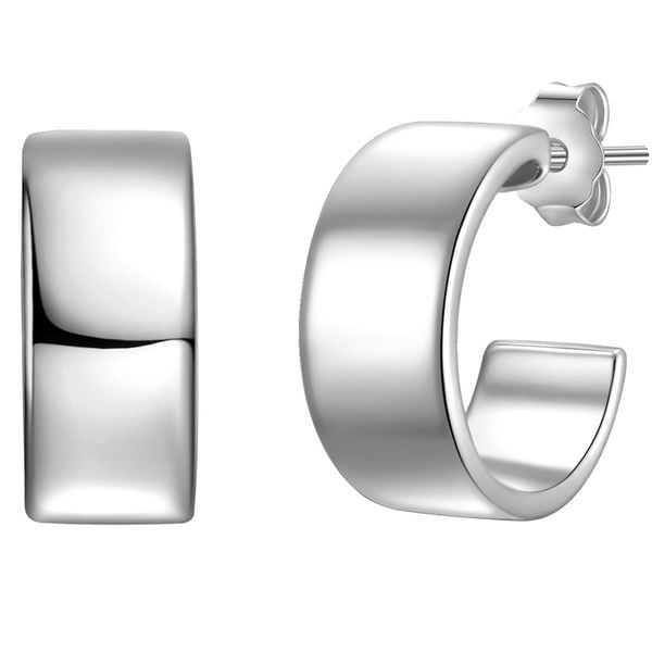 Glanzstücke München Kolczyki z Srebro wysokiej próby w Srebrny Kolczyki koła 1 ct Damski. Szare kolczyki Glanzstücke München, srebrne. Za 259.99 zł.