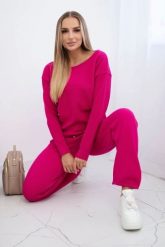 Komplet sweterkowy Bluza + Spodnie fuksja. Czerwone bluzy KESI, l, bez wzorów, z poliesteru, bez kaptura, trekkingowe. Za 297.97 zł.