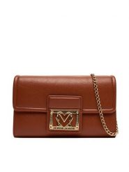 LOVE MOSCHINO Torebka JC4093PP1NLI0312 Brązowy. Brązowe kopertówki Love Moschino, bez wzorów, ze skóry, wizytowe, bez dodatków. Za 449.99 zł.