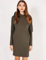 SUKIENKA Z KIESZENIĄ. Sukienki Unisono, s, z aplikacjami, z bawełny, bez kołnierzyka, bez ramiączek, mini. Za 149.00 zł.