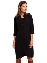 Stylove Sukienka w kolorze czarnym rozmiar: L. Czarne sukienki Stylove, na co dzień, l, bez wzorów, bez kołnierzyka, bez ramiączek, midi, proste. Za 241.91 zł.