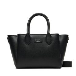 Torebka Emporio Armani. Czarne shopper bag Emporio Armani, bez wzorów, bez dodatków. Za 1,349.00 zł.