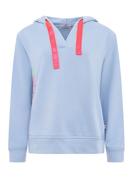 Zwillingsherz Bluza "Smile" w kolorze błękitnym rozmiar: L/XL. Niebieskie bluzy Zwillingsherz, l, bez wzorów, bez ramiączek, z kapturem. Za 222.94 zł.