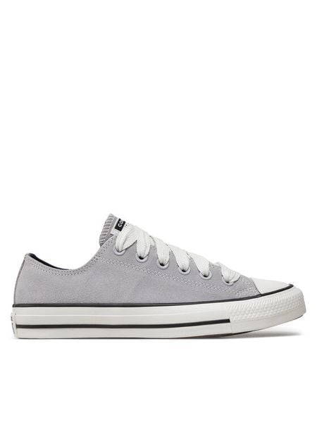 Converse Trampki Chuck Taylor All Star Suede A10417C Szary. Szare trampki Converse, bez wzorów, ze skóry, retro, bez zapięcia. Za 219.99 zł.