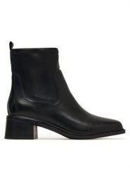 Aldo Botki Tywyn 14116735 Czarny. Czarne botki Aldo, bez wzorów, ze skóry, bez obcasa, na słupku, bez zapięcia. Za 679.99 zł.