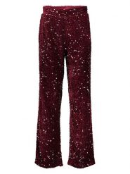 Pieces Spodnie w kolorze bordowym rozmiar: S. Czerwone spodnie materiałowe Pieces, bez wzorów, z materiału. Za 130.99 zł.