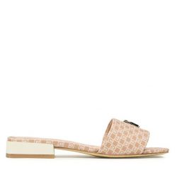 Klapki Aigner. Brązowe klapki Aigner, bez wzorów, bez obcasa, bez zapięcia. Za 629.99 zł.