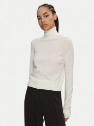 Calvin Klein Golf K20K207449 Écru Regular Fit. Swetry Calvin Klein, m, bez wzorów, z wełny, bez ramiączek. Za 309.99 zł.