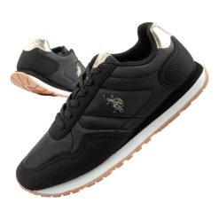 Buty sportowe sneakersy damskie U.S Polo Assn. Czarne buty treningowe U.S. Polo Assn., bez wzorów, bez zapięcia. Za 189.00 zł.