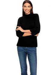 Heine Sweter w kolorze czarnym rozmiar: 46. Czarne swetry Heine, bez wzorów, bez ramiączek. Za 91.34 zł.